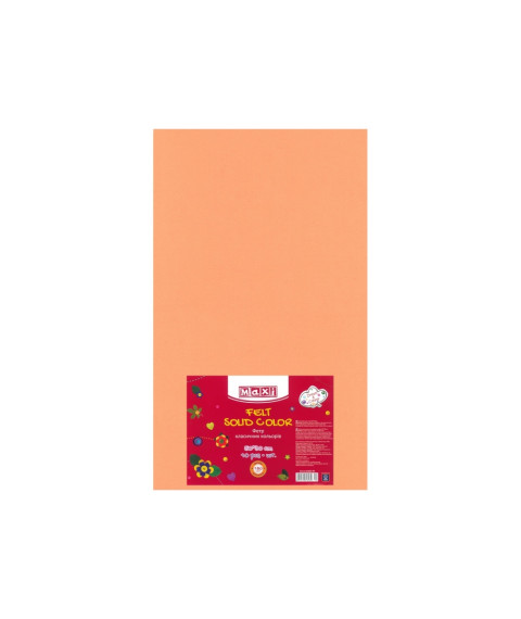 Fetru, 50x30cm, 180g/m2, piersic, 10 foi, MAXI